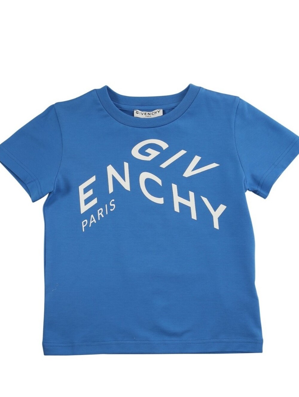 Givenchy Blue Refracted Logo Tee - Kids Short Sleeve Sz 12